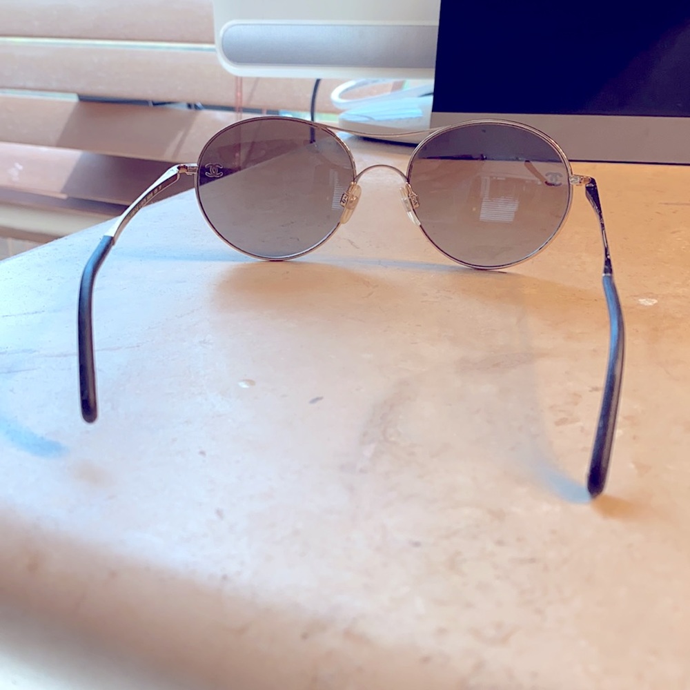 Vintage Chanel Sunglasses 4190 T Q Brown Gold - Picture 5 of 12